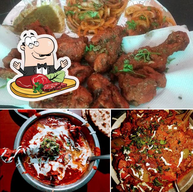 Order meat dishes at Shyamu Dhaba
