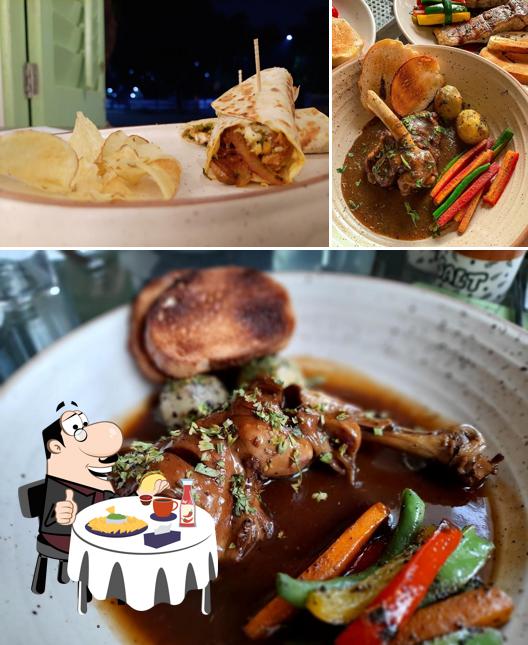 Get a burger at The Verandah