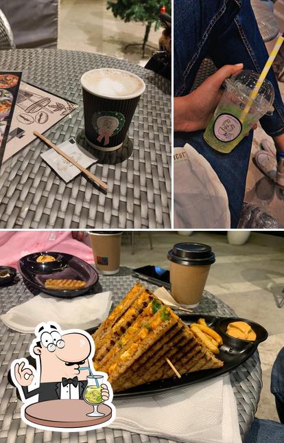 This is the photo displaying drink and food at Cafe Stela