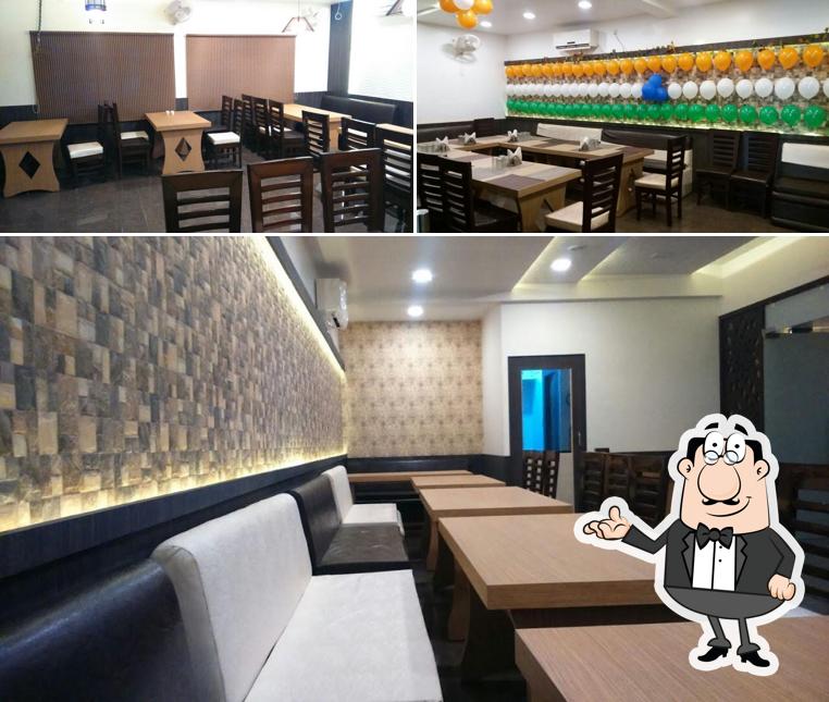 The interior of Kanha Family Restaurant