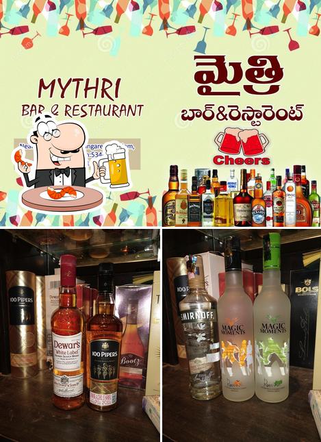 Enjoy a glass of light or dark beer