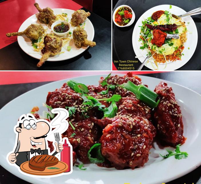 Inn town Chinese restaurant provides meat meals