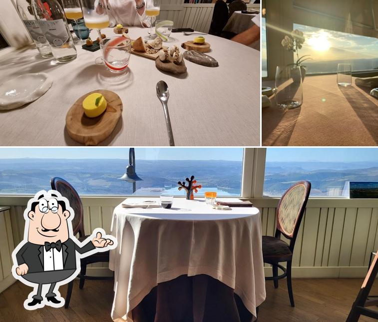 La interni e cibo del ristorante