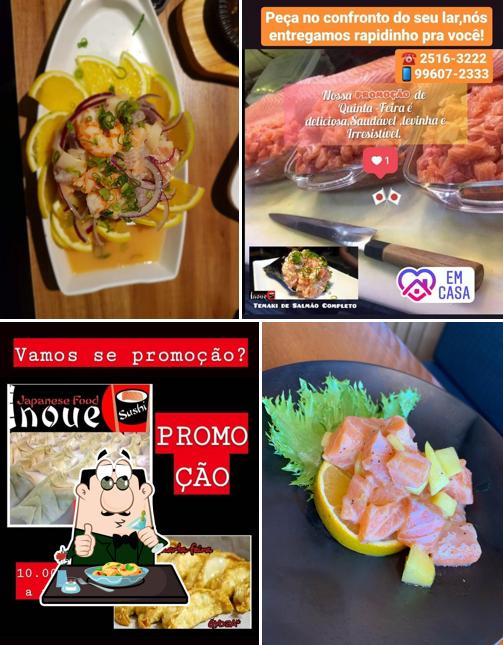 Platos en Inoue Sushi Temakeria