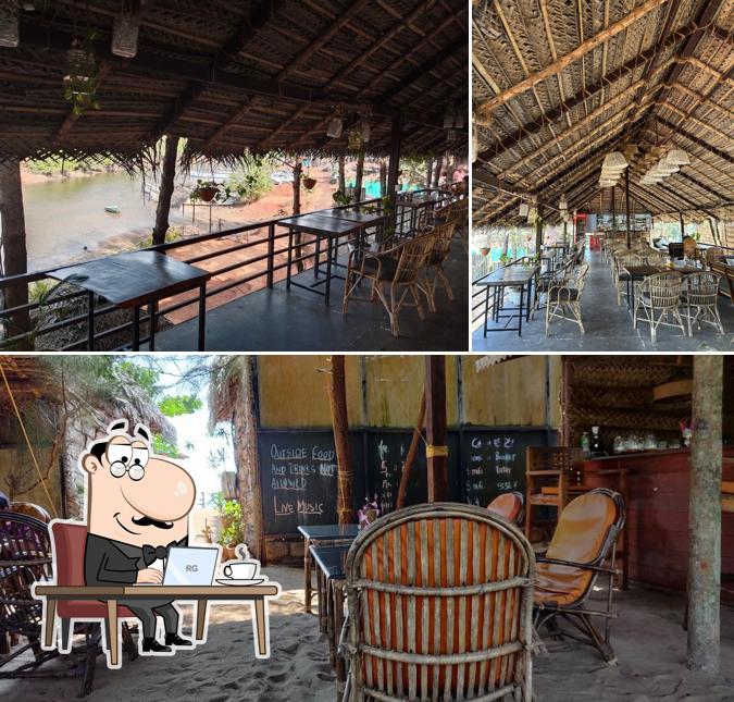 Take a seat at one of the tables at The Farfalla deck