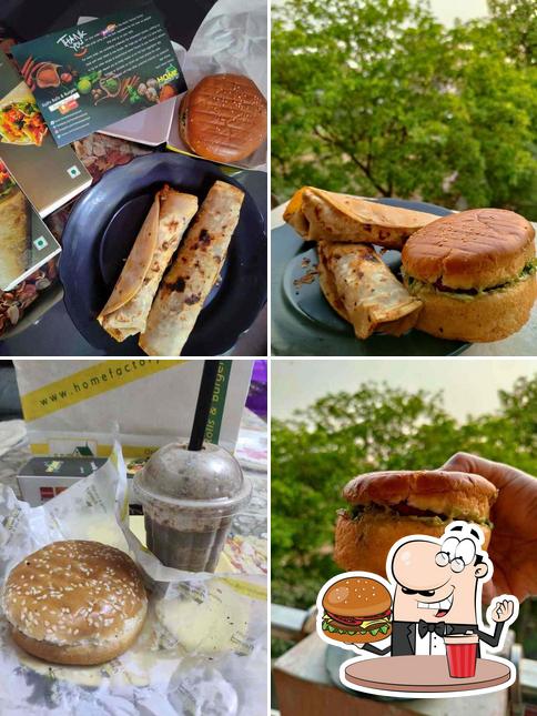 Try out a burger at Home Factory