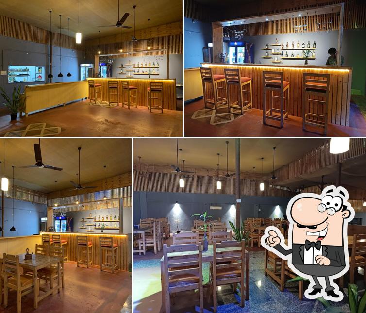 The interior of the sawmill cafe bar