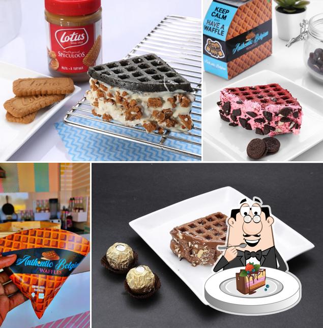 Chocolate cake at Authentic Belgian Waffles