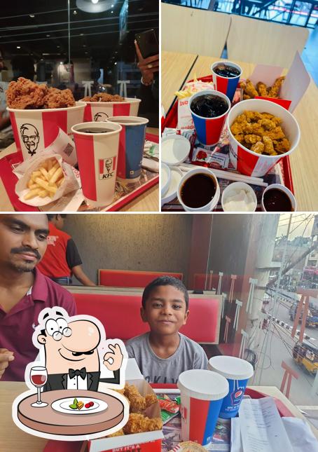 Fried chicken at KFC