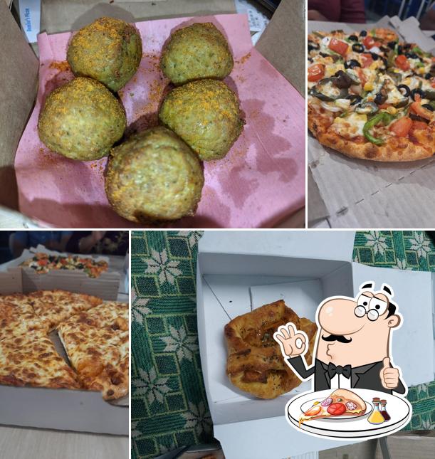 At Domino's Pizza, you can try pizza