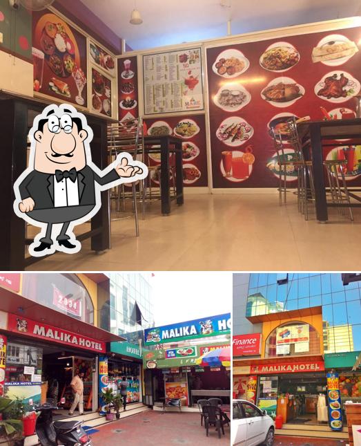 The interior of Malika Hotel