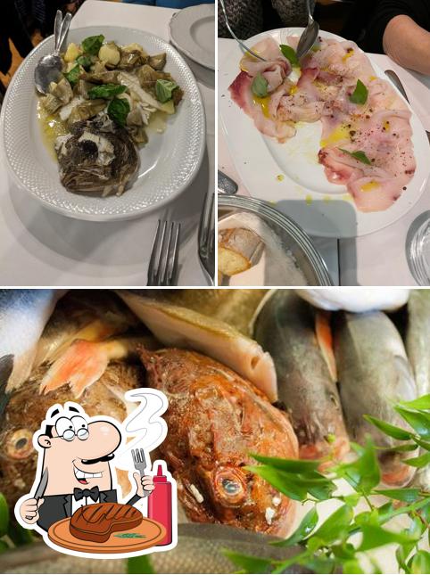 Prova i piatti di carne a Ristorante di Pesce Il Delfino