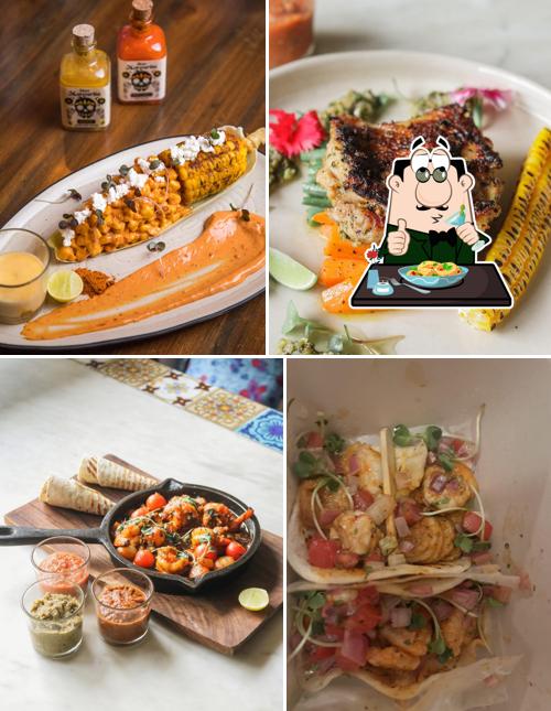 Pork chop and ceviche at Miss Margarita (Gurugram)