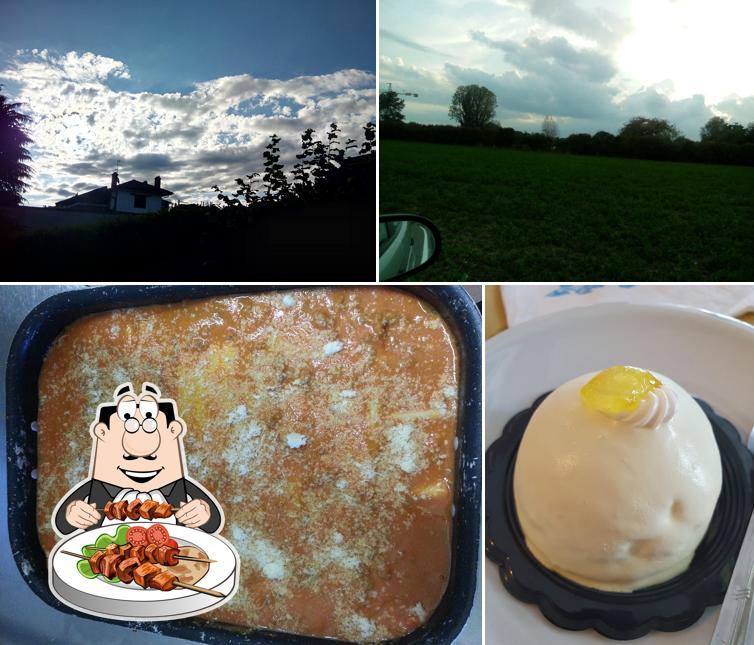 La cibo e esterno del ristorante