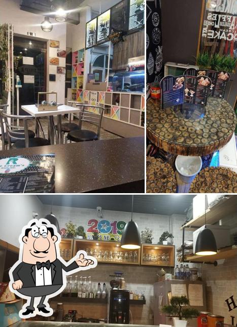 The interior of Mr scoops icecream & Café (earlier known as Rupa ice cream)