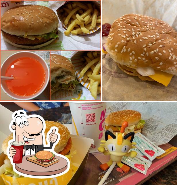 Order a burger at Mcdonald's