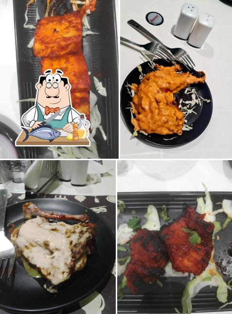 Grilled salmon at Sigdi Express