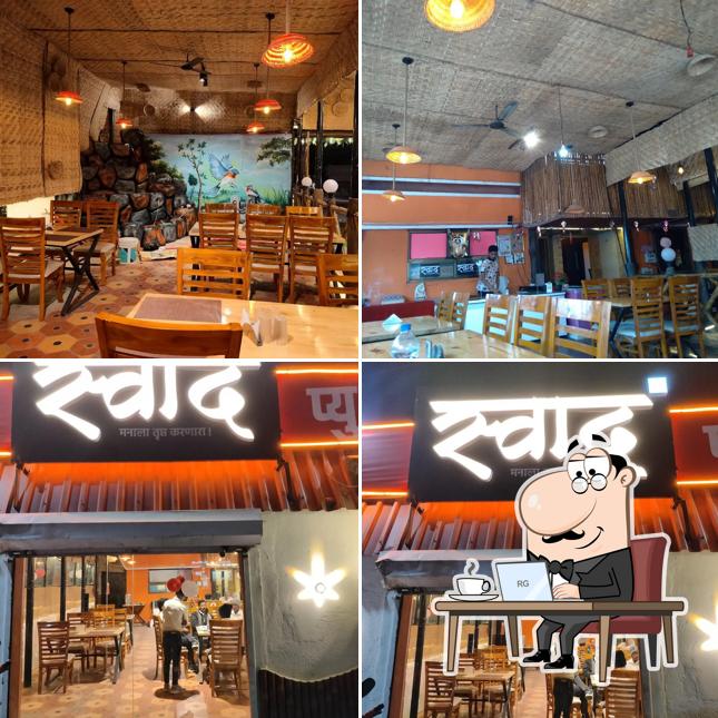 The interior of Swad Pure Veg Family Restaurant