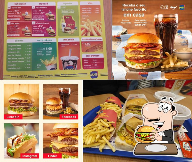 Delicie-se com um hambúrguer no Digão Lanches