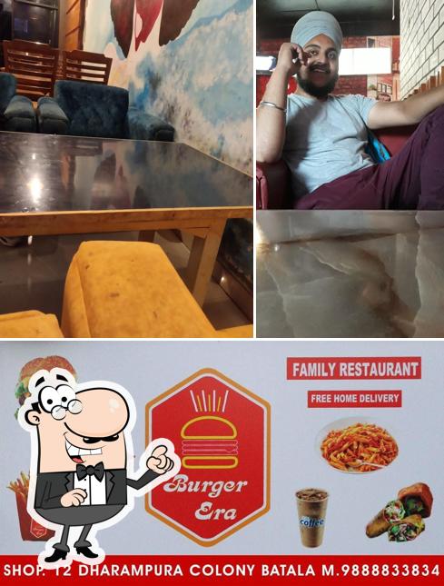 Among various things one can find interior and burger at Burger Era