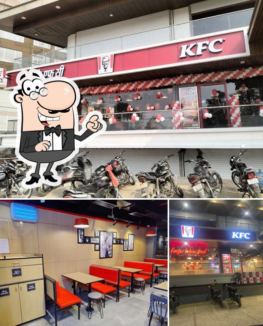 Check out the image displaying exterior and interior at KFC
