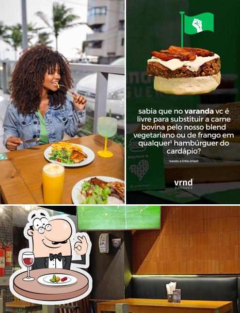 Entre diversos coisas, comida e interior podem ser encontrados a Varanda Burguer Ondina