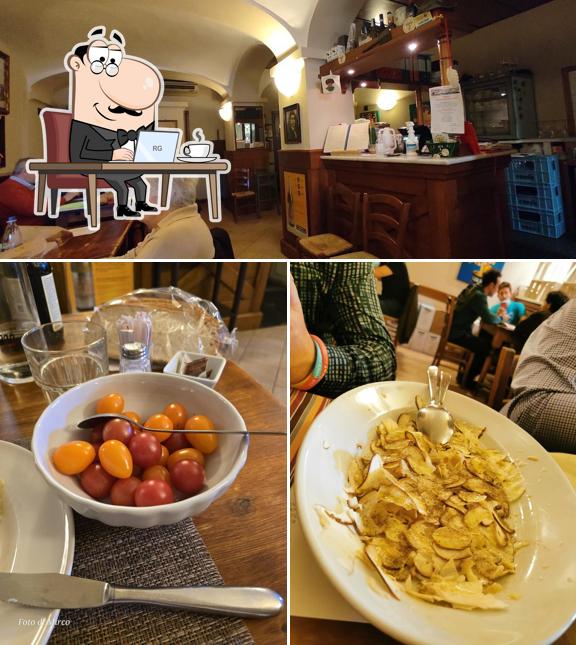 Gli interni di Ustaria dal Merca'