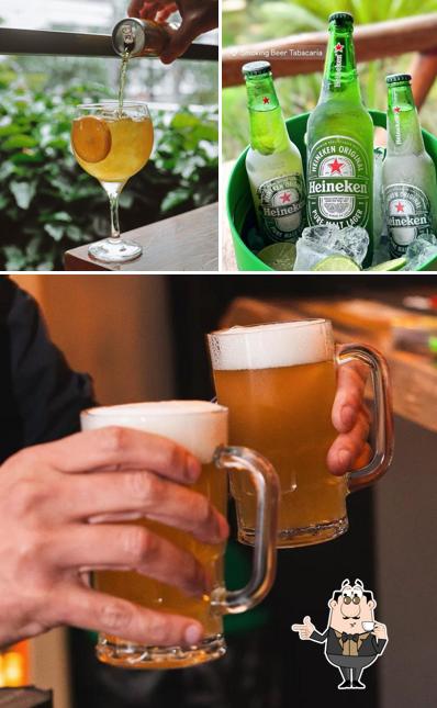 Smoking Beer Tabacaria fornece uma variedade de bebidas