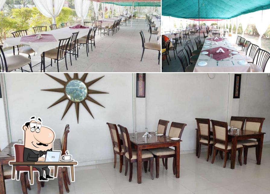 The interior of Aroma Restaurant