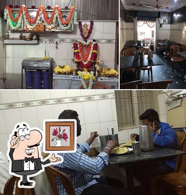 The picture of interior and food at REDDYS MILITARY HOTEL