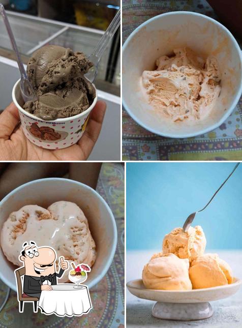 Vadilal Hangout serves a selection of desserts