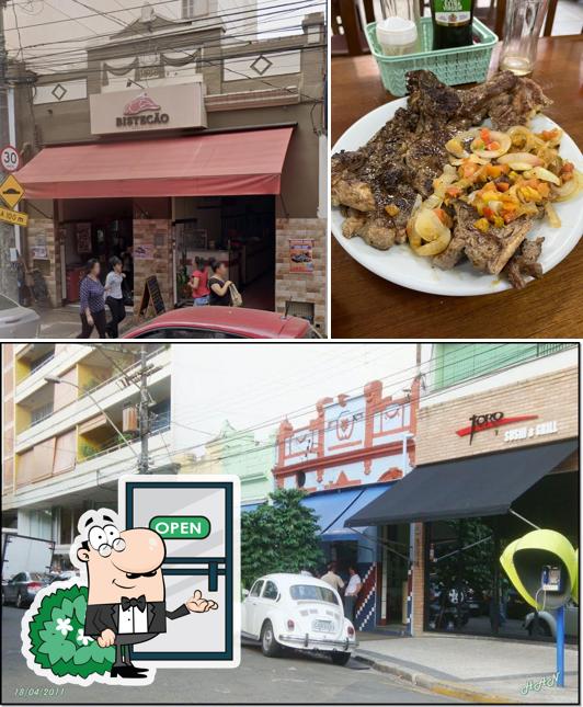 Entre diferentes coisas, exterior e comida podem ser encontrados no BISTECÃO