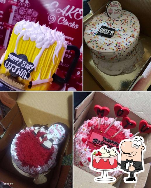 Red velvet cake at Cake 'O' Clocks