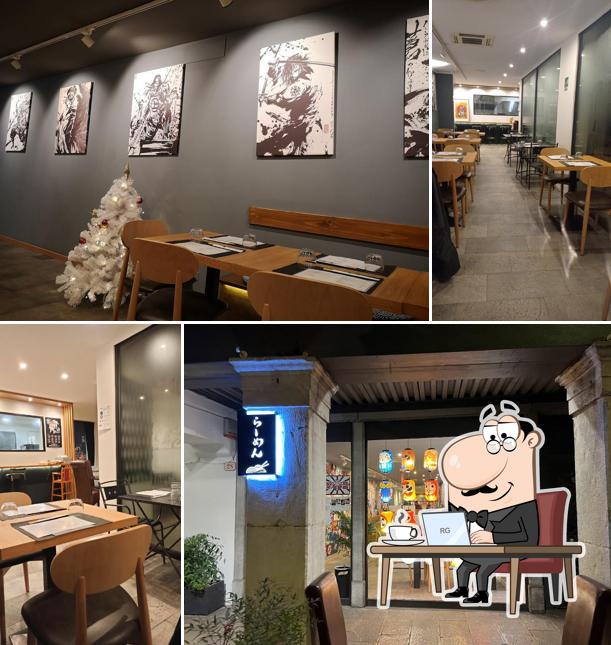 Gli interni di Samurai Ramen