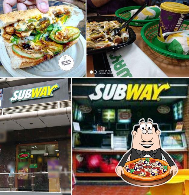 Pick pizza at Subway