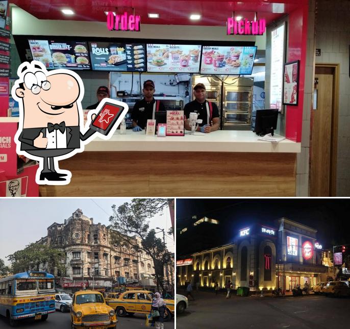 Among various things one can find exterior and interior at KFC