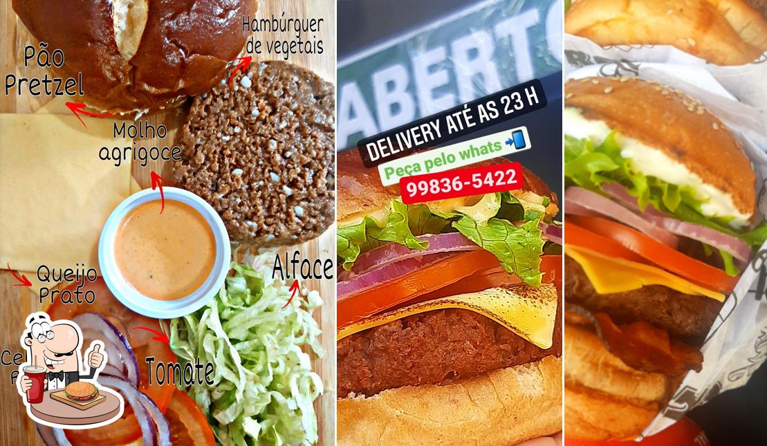 Experimente um dos hambúrgueres disponíveis no Senhor Burger Ourinhos