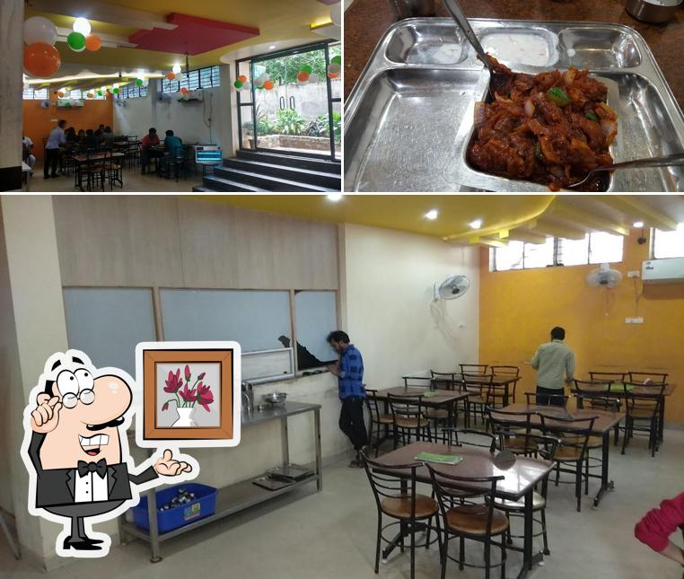 Among various things one can find interior and food at IDLI BHAVAN