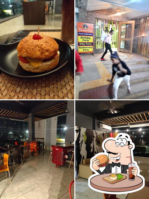 Try out a burger at The Dumas Cafe