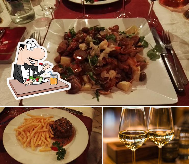 La cibo e vino del ristorante