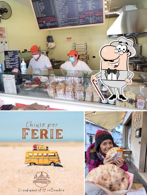 Dai un’occhiata alla immagine che presenta la esterno e lavagna di Focacceria Sfizi di Puglia
