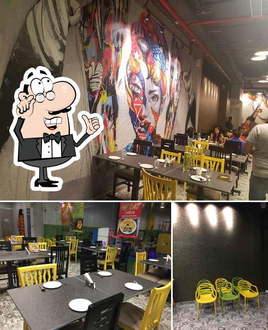 The interior of Hunger House by Bumble Jumble