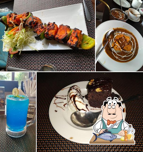 Grilled salmon at The Grand Turf Pure Vegetarian Family Restaurant