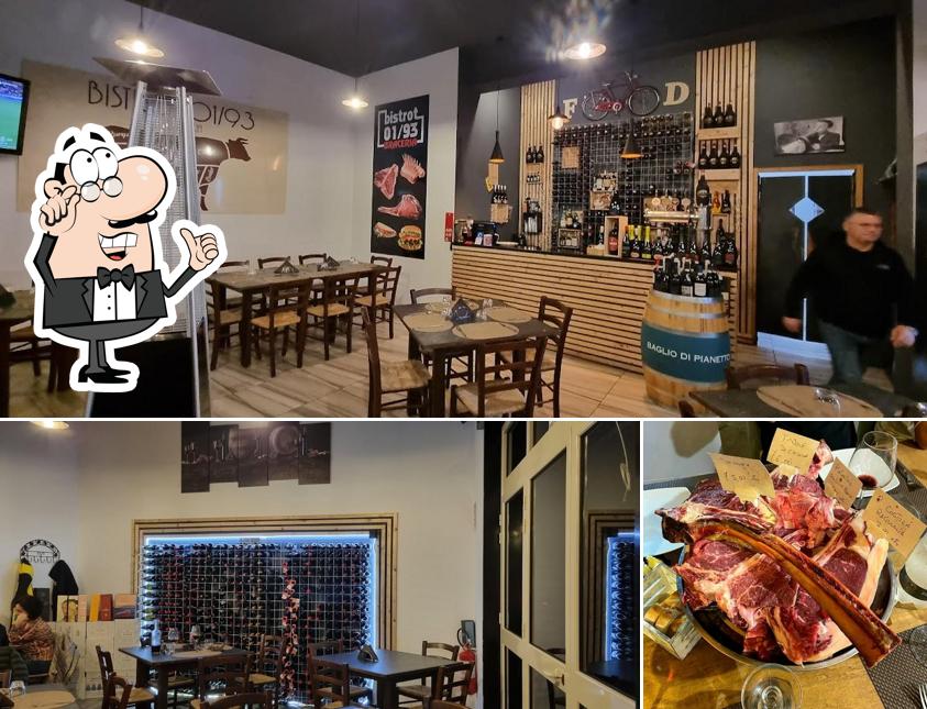 Questa è la immagine che mostra la interni e cibo di Bistrot 01/93 Montallegro