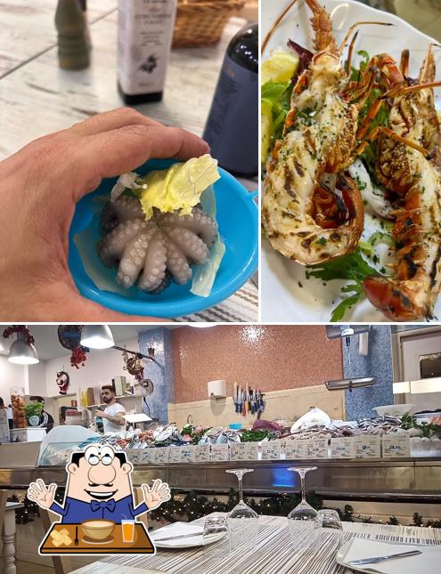 Questa è la foto che mostra la cibo e interni di Amarè - La bottega del pesce