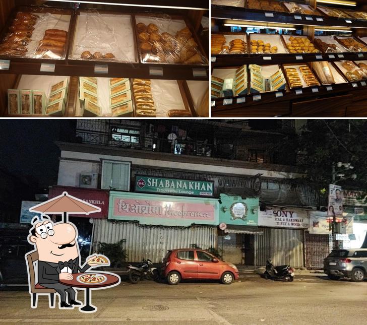 The restaurant's exterior and food