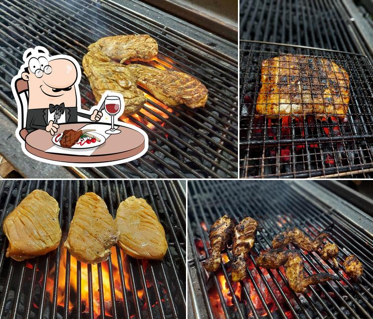 Hot Waves Barbecue offers meat dishes