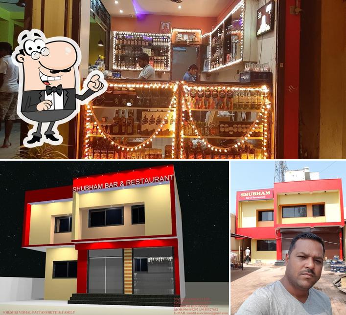 The picture of exterior and bar counter at Shubham Bar And Restaurant