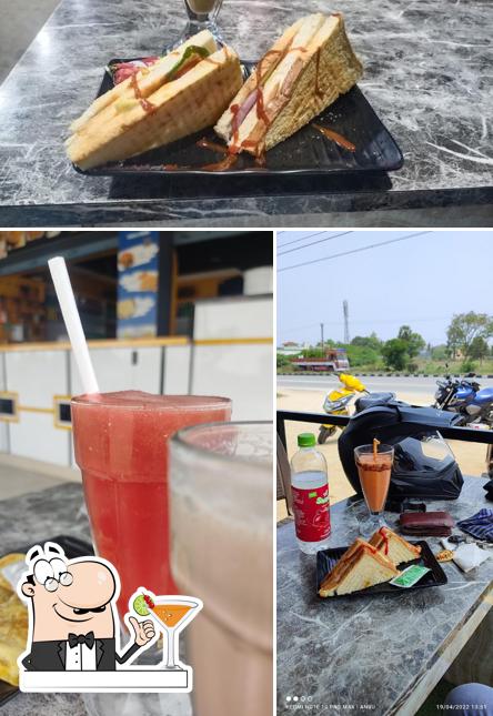 The restaurant's drink and food