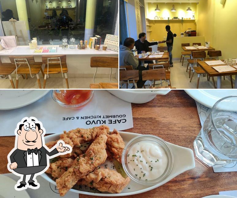 The image of interior and food at Cafe Kuvo